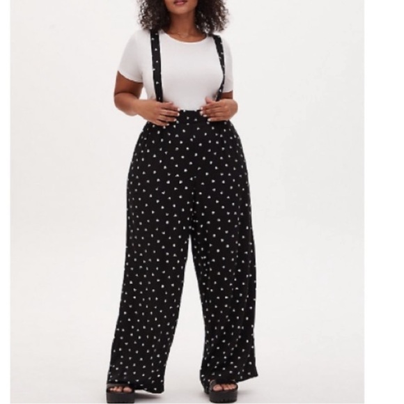 TORRID DISNEY MICKEY & MINNIE MOUSE POLKA DOT OVERALL - Picture 1 of 6